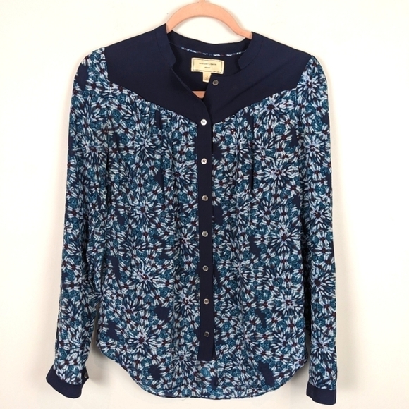 Anthropologie moulinette soeurs Silk Button down blouse - Picture 1 of 5